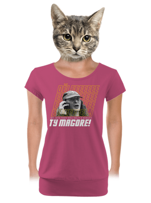 B18: Jiří Kára dámské tričko s lemem Magenta