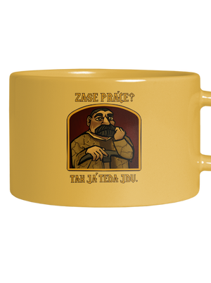 Zase práce? hrnek makronka Yellow Macaron