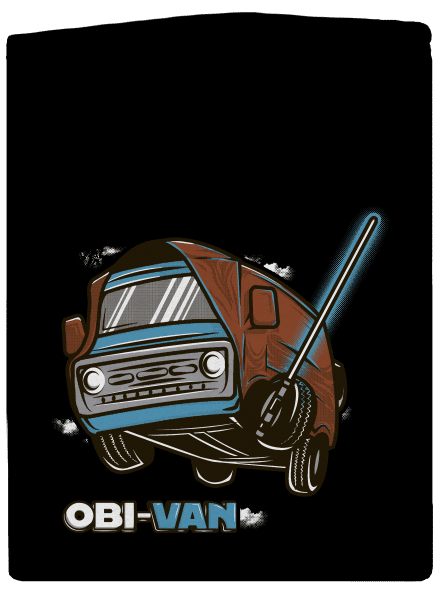 Obi-Van pánská mikina na zip Black