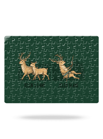 Jelen s laní puzzle White