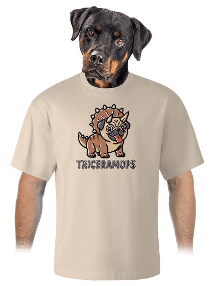 Triceramops unisex tričko oversized Almond