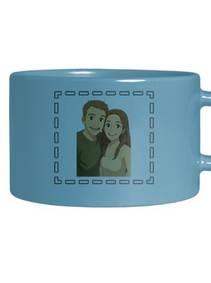 Ghibli efekt z vlastní fotky hrnek makronka Blue Macaron