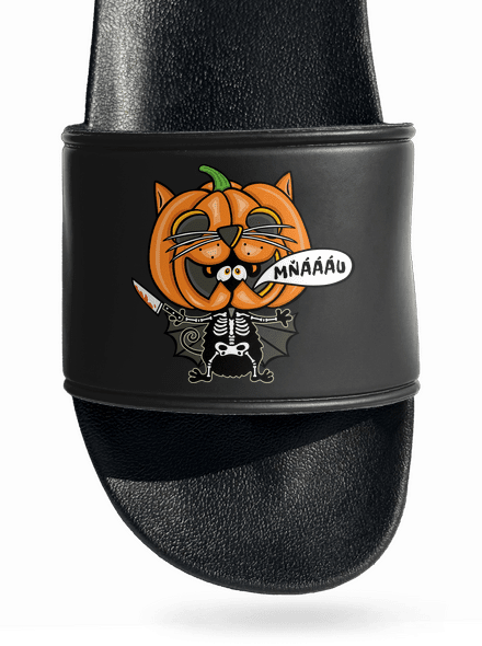 Halloweenská kočička pantofle Black