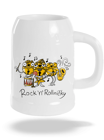 Rock 'n' rollničky půllitr White