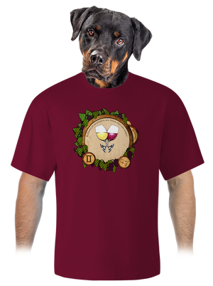 Vinný horoskop: Blíženec unisex tričko oversized Garnet