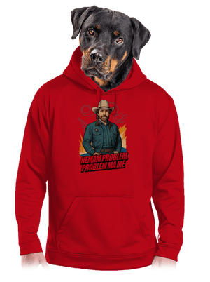 B19: Chuck Norris z Walker, Texas Ranger pánská mikina klokanka Red