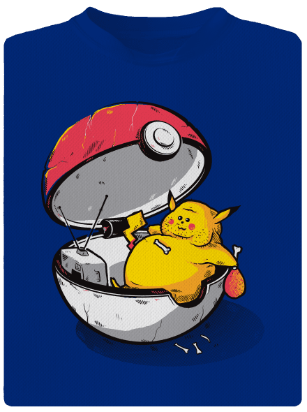 Konec pokémona pánské sportovní tričko Royal Blue Mal