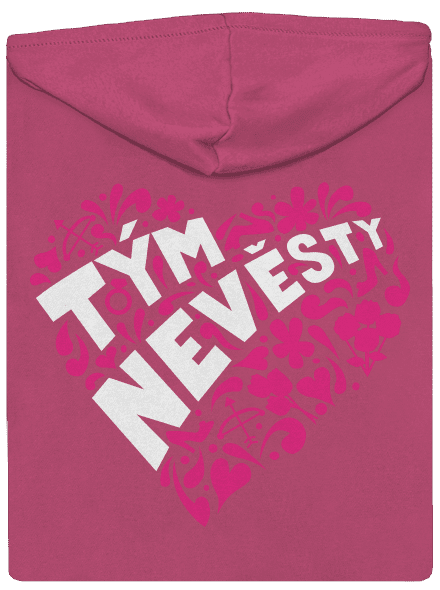 Tým nevěsty dámská mikina na zip Magenta