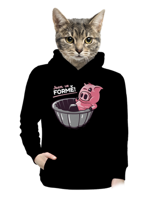 Ve formě dámská mikina klokanka Black