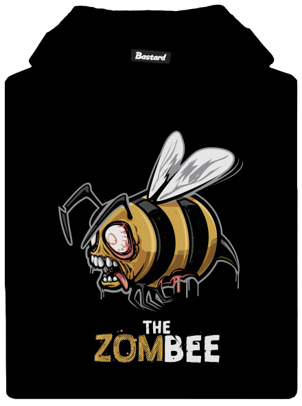 ZomBee - žlutá dětská mikina klokanka Black