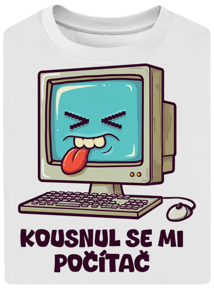 Kousnul se mi počítač unisex tričko oversized White