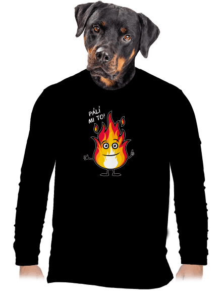 Pálí mi to pánské dlouhý rukáv Black