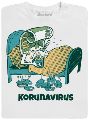 Korunavirus v posteli dětské tričko White