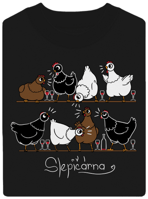Slepičárna unisex mikina bez kapuce Black