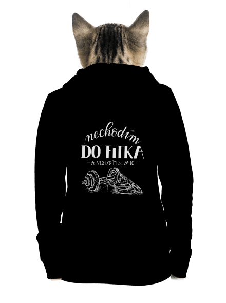 B12: Nechodim do fitka dámská mikina na zip Black