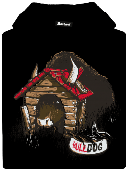 Bulldog pánská mikina klokanka Black