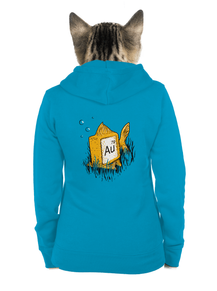Zlatá rybka dámská mikina na zip Blue Atol