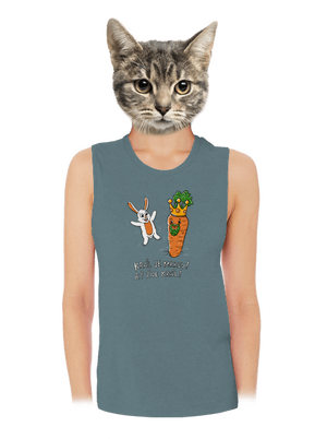 Král je mrkev, ať žije král dámské tílko volné Heather Deep Teal