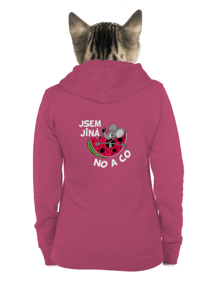 Jsem jiná dámská mikina na zip Magenta