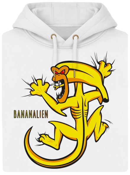 Bananalien unisex mikina premium Snowwhite
