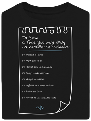 To do list na rozlučku se svobodou a fix unisex tričko oversized Black