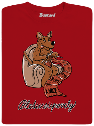 Pletu si povely pánské dlouhý rukáv Red