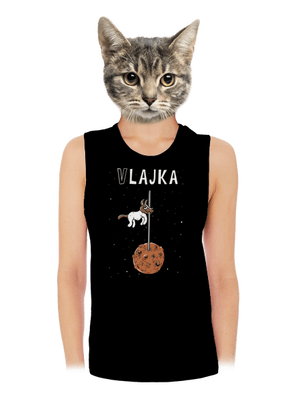 Vlajka dámské tílko volné Black