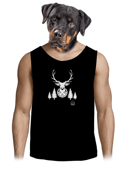 Jelen bilý pánské tílko Black