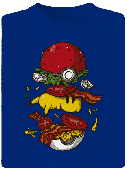 Pokémon burger pánské sportovní tričko Royal Blue Mal