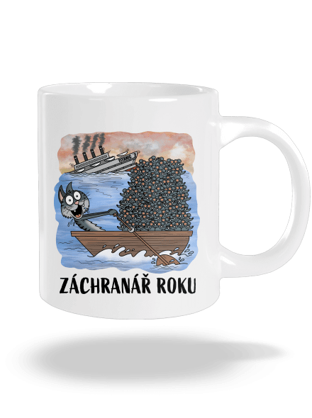 Záchranář roku velký hrnek White