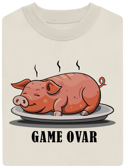 Game ovar unisex mikina bez kapuce Off White