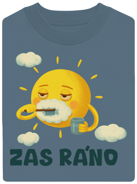 Zas ráno unisex mikina bez kapuce Nordic Blue
