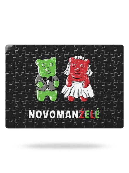 Novomanželé z želé puzzle White