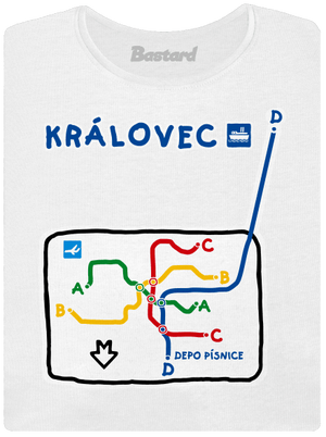 Metro Královec dámské tričko s lemem White