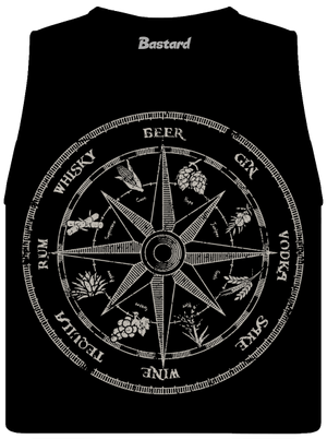 Alkoholický kompas dámské tílko volné Black