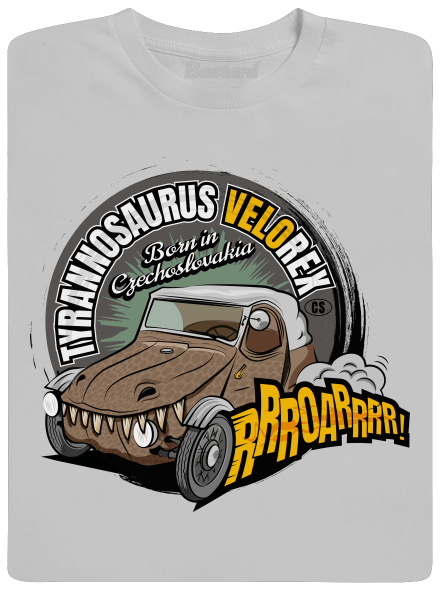 Tyrannosaurus Velorex pánské tričko Pacific Grey