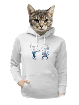 Prdlá dámská mikina klokanka White