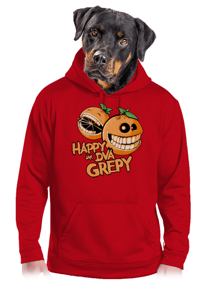 Happy grepy pánská mikina klokanka Red
