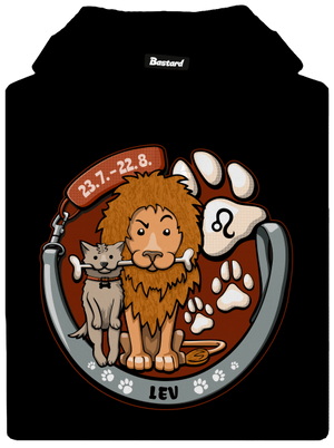 Psí horoskop: Lev pánská mikina klokanka Black