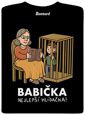 Babička hlídačka pánské tričko Black