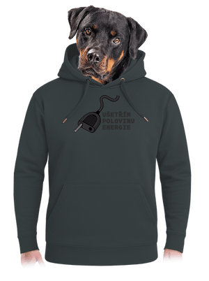 Ušetřím polovinu unisex mikina premium Charcoal