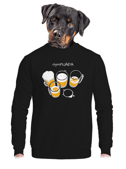 Pijáda unisex mikina bez kapuce Black