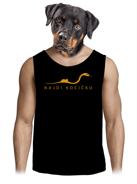 Najdi kočičku pánské tílko Black