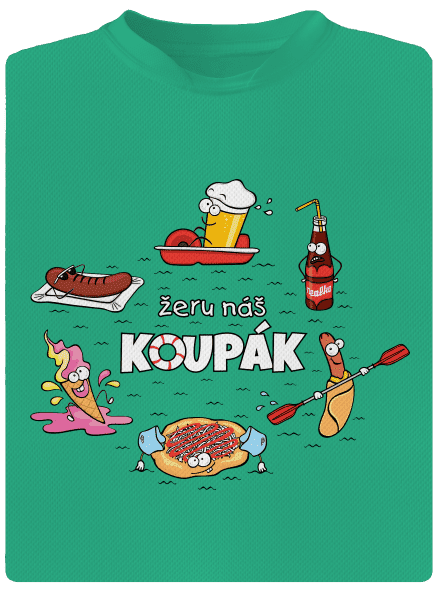 Český koupák pánské sportovní tričko Mint Mal