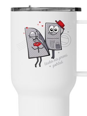 Láska na první pohled termohrnek White