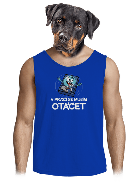 Musím se otáčet pánské tílko Royal Blue