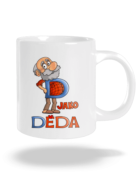 D jako děda velký hrnek White