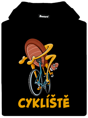Cyklíště pánská mikina klokanka Black