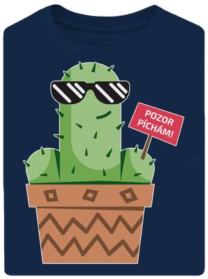 Pozor píchám unisex tričko oversized Midnight Blue