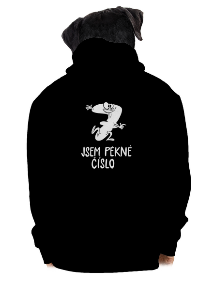 Jsem pěkné číslo pánská mikina na zip Black